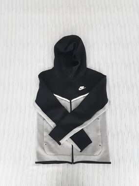 Nike Tech Full Zip Hooded Sweater Black/Grey.